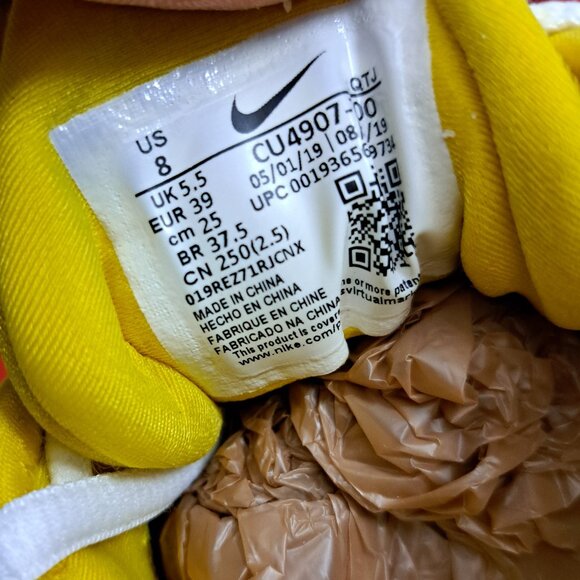 Size 8 Nike Air VaporMax Plus CU4907-700 Women Sneakers Yellow Running Shoes - Picture 6 of 14